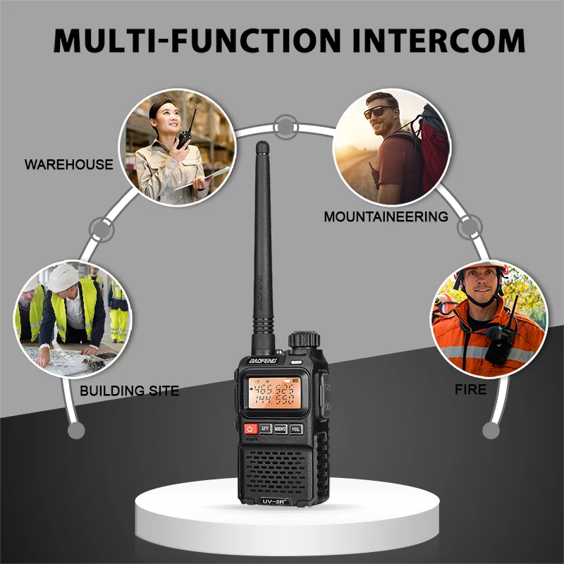 2 шт. BaoFeng UV 3R + Обновление версии мини иди и болтай Walkie Talkie “иди Dual Band Дисплей