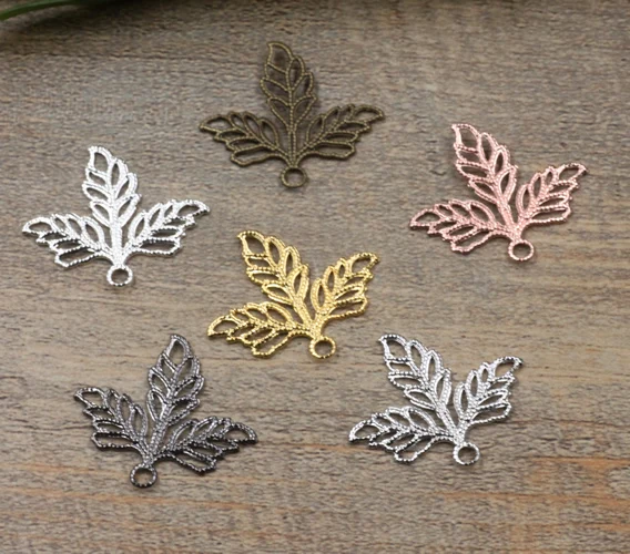 

23*25mm Alloy Flower pedal Charms/Pendant Copper with Antique Bronze/Silver/Black/Gold color,DIY Hairpin Accessories
