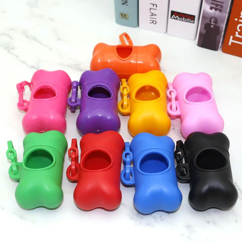 

Hot Sale 3 Pcs Pet Dog Garbage Bag Storage Box Case Carrier Holder Bone Shape Waste Poop Pick Up Tool