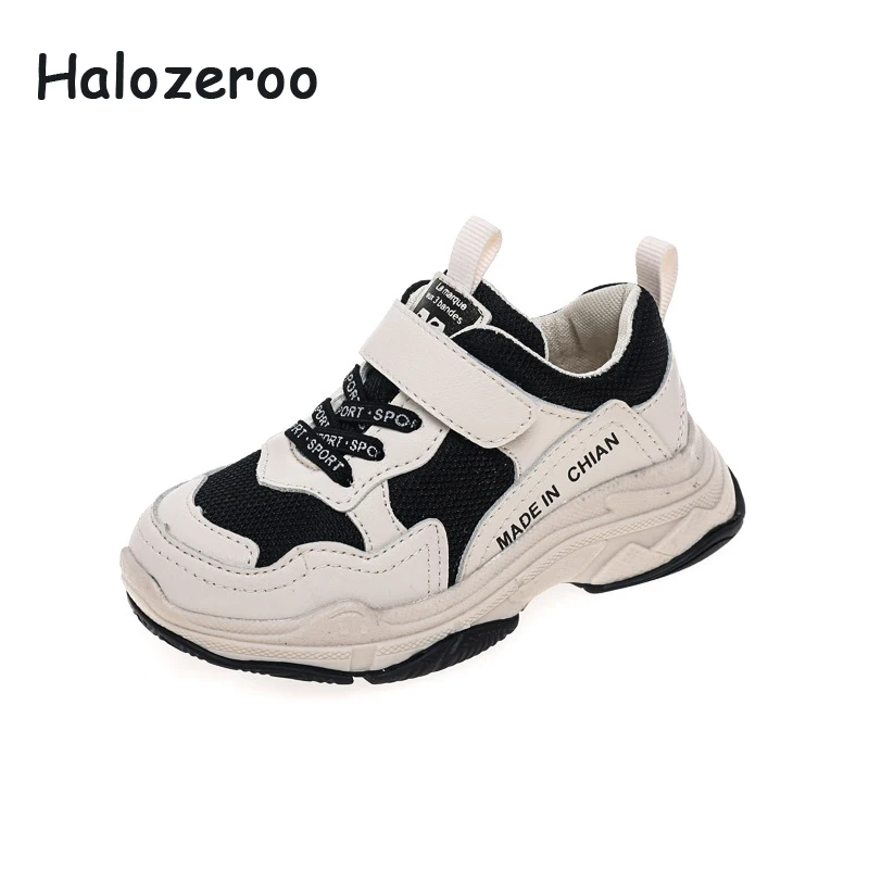 

Spring New Kids Casual Shoes Baby Girls Leather Fashion Shoes Children Mesh Sport Sneakers Boys Soft Black Brand Shoes 2019