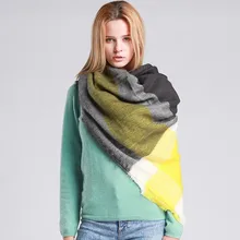 WORSICO Za Winter Brand Cashmere Scarf Women Blanket Scarf Plaid Scarf Pashmina Poncho Shawls and Scarves Wraps Drop Shipping