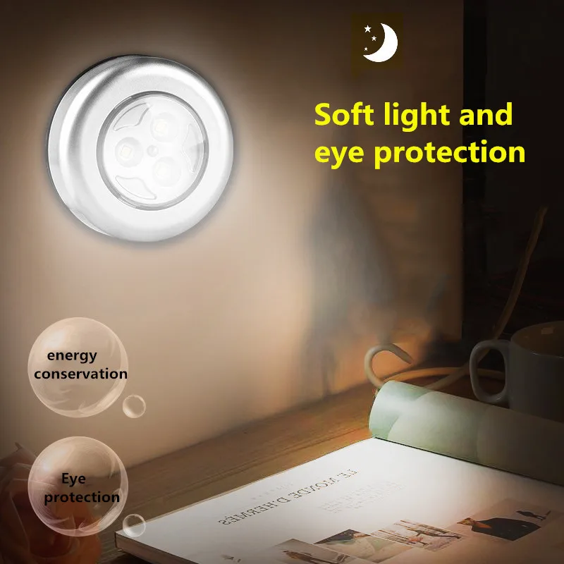 Lámpara LED táctil de atenuación sin polary, para dormitorio de estudiantes, armario ligero, iluminación nocturna, 2019|Luces de noche LED| - AliExpress