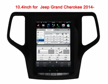 

10.4" Tesla style android 9.0 car DVD multimedia player for Grand Cherokee 2014 2015 with gps navigation bluetooth wifi six core