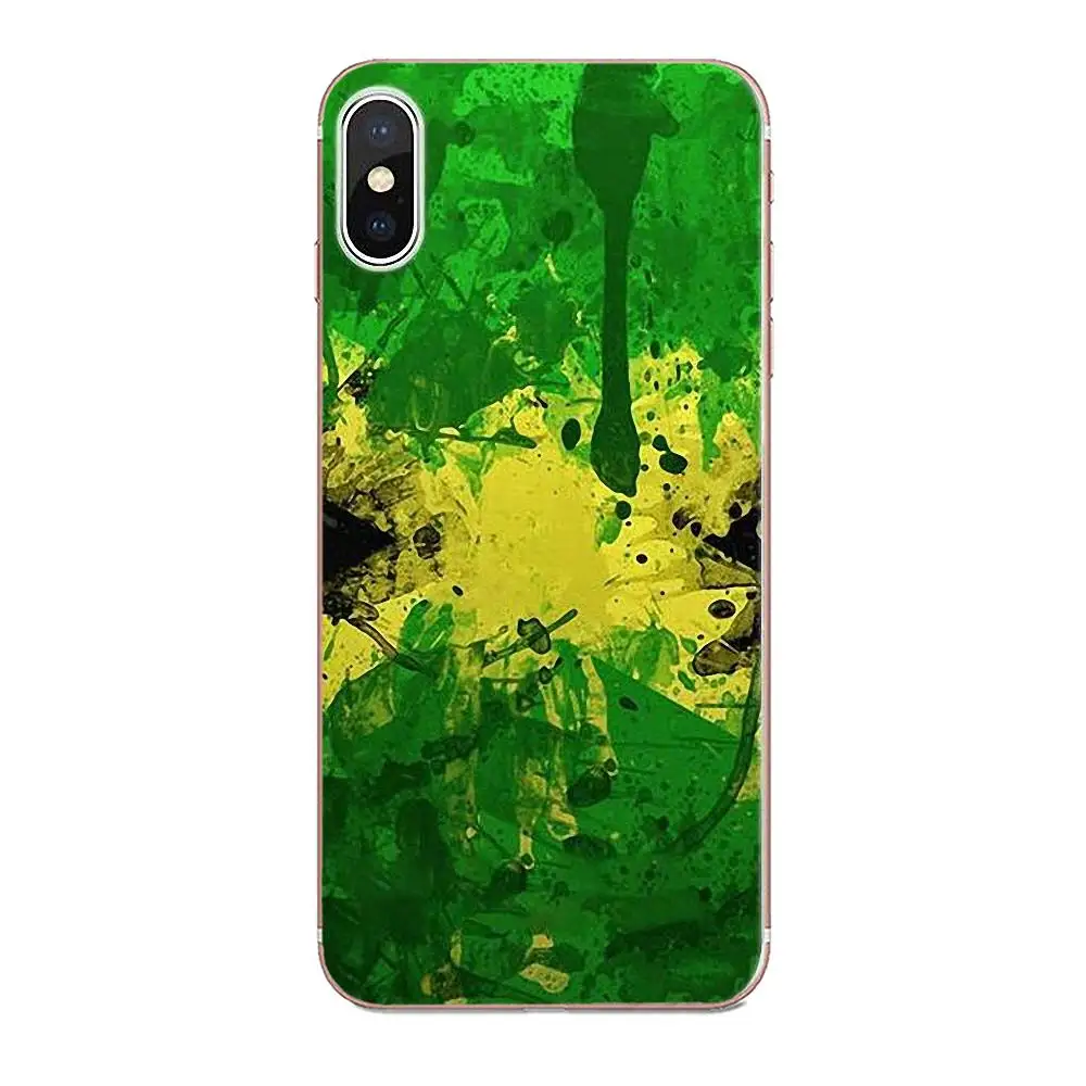 ТПУ чехлы для телефонов Apple iPhone 4 4S 5 5C 5S SE 6 6S 7 8 Plus X XS Max XR Ретро ямайский