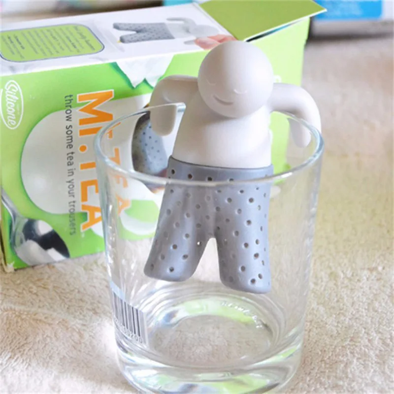 10 pcs/lot Tea tool Interesting Life partner cute Mr Teapot Tea Infuser/Tea Strainer/Coffee & Tea Sets/silicone