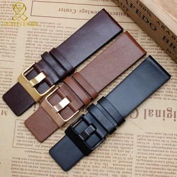 

leather watchband 22 24 26 28 30mm leather bracelet for diesel watch strap wristwatches band for DZ4343 DZ7293 DZ7333 watch band