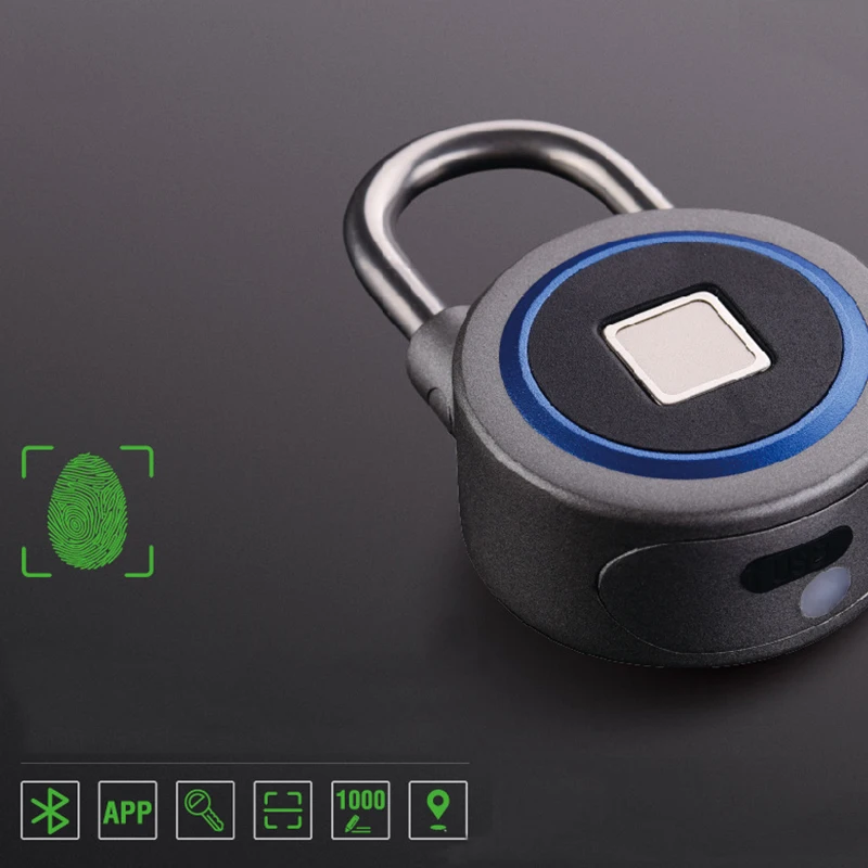 Мини-замок с Bluetooth управлением, приложение для телефона, водонепроницаемый, без ключа, отпечаток пальца, разблокировка, Противоугонный дверной замок для IOS Android