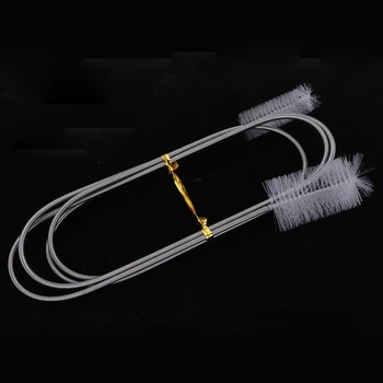 

New Aquarium Fish Tank Pump Pipe Tube Filter Spring Double Ended Cleaning Brush