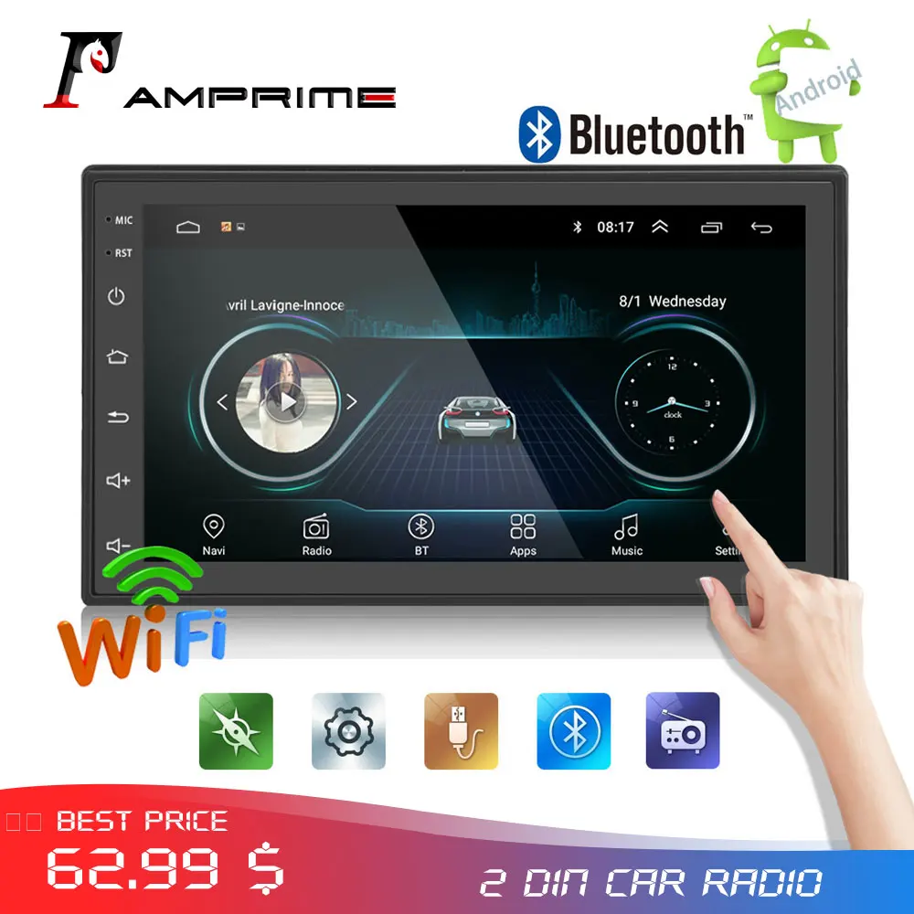 AMPrime Android 2din автомобильный Радио Аудио Авторадио 7 ''ЖК сенсорный экран MP5 плеер Bluetooth WIFI GPS FM Автомобильный мультимедийный плеер радио AMPrime Android 2din автомобильный Радио Аудио Авторадио 7 ''ЖК сенсорный экран MP5 плеер Bluetooth WIFI GPS FM Автомобильный мультимедийный плеер радио