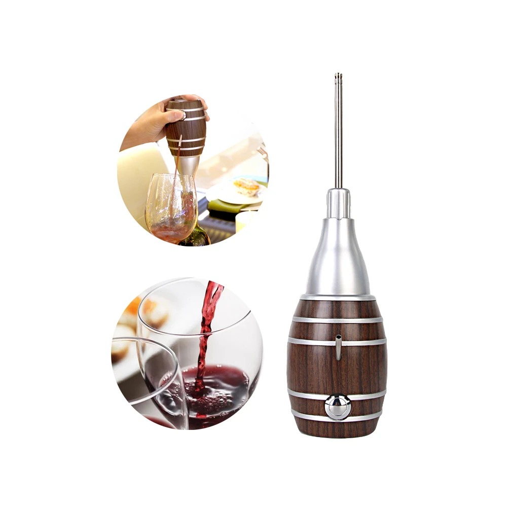 ITOP Handmade Household Red Wine Decanter Wood Decanter 6 Seconds Wine Processors With Battery ITOP Handmade Household Red Wine Decanter Wood Decanter 6 Seconds Wine Processors With Battery