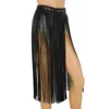 TiaoBug Fashion Ladies Faux Leather Hippy Boho Fringe Tassel Skirt Women Harness Belt Harajuku Waistband Punk Gothic Rave Belt ► Photo 3/6