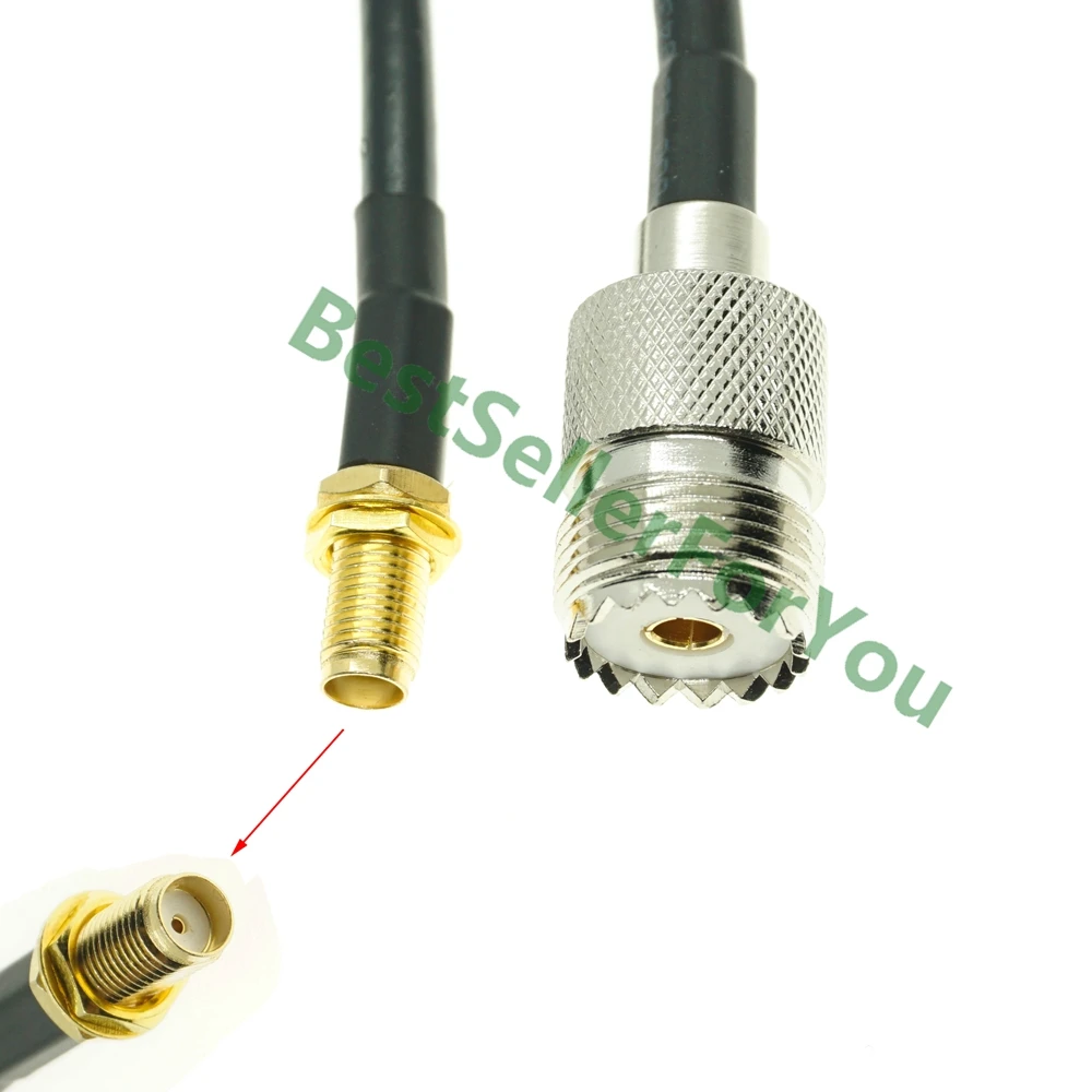 Гнездовая перегородка SMA к гнезду UHF SO239 SO 239 Jack RF прямой Перемычка RG58