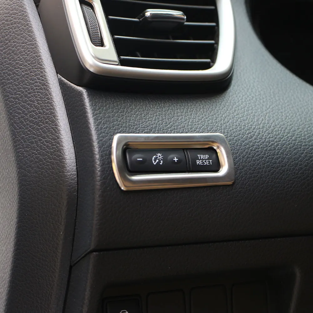 Jameo Auto Stainless Steel Interior Trip Reset Odograph Button Stickers for Nissan X-TRAIL Xtrail T32 Qashqai J11 Accessories