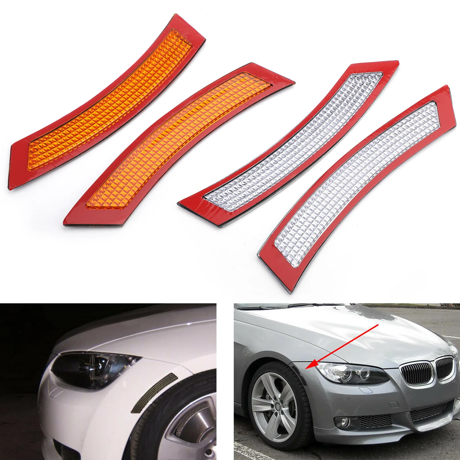 Areyourshop 2 шт. передний бампер отражатель боковой маркер для BMW E92 E93 3 серии 2DR Coupe 07 13