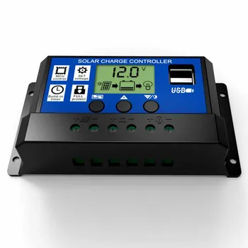 

ALLMEJORES 12V 24V 10A Auto Solar charger controller PMW LCD Diaplay Dual USB High Quality Solar Controller 2pcs/Lot