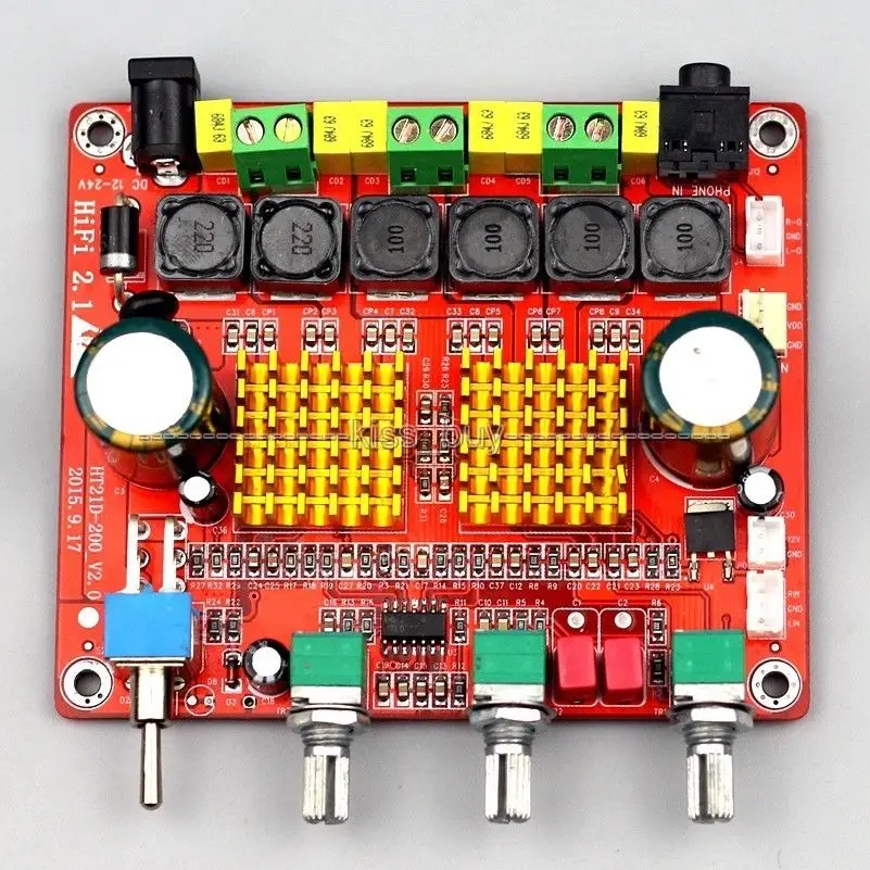TPA3116D2 2 1 CH класс D 100 Вт + 50Wx2 HIFI цифровой сабвуфер усилитель плата|Интегральные