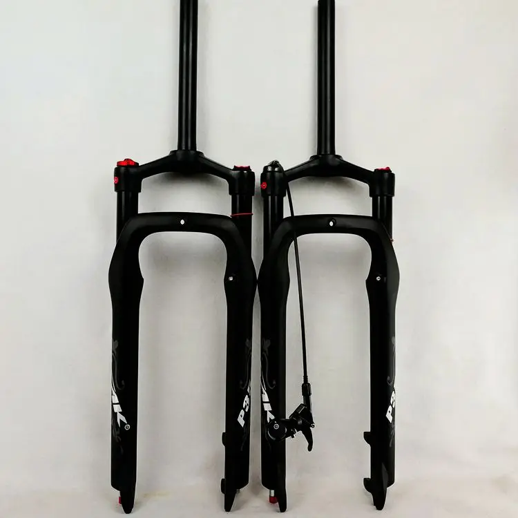 MTB Moutain 26inch Bike Fork Fat bicycle Fork Air Gas line Locking Suspension Forks Magnesium Aluminium Alloy 26"4.0"Tire 135mm