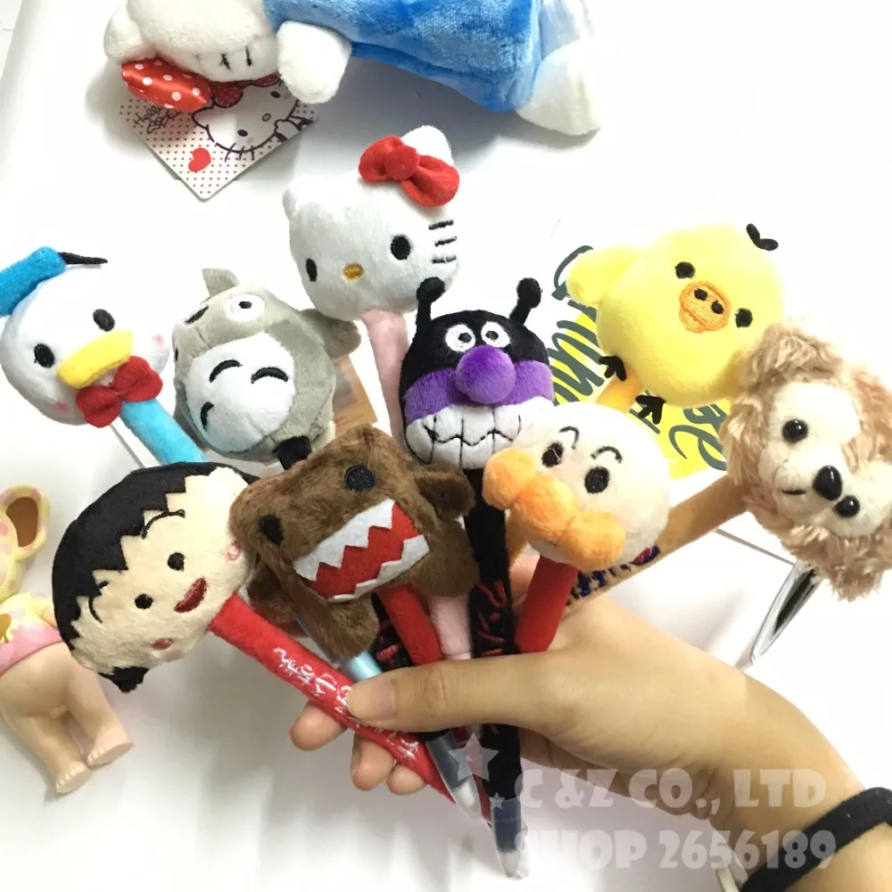 Anpanman/Sakura Momoko/Don Duck/Totoro Kiiroitori милая плюшевая шариковая ручка мягкая мини