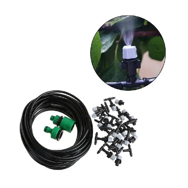 10m Garden Plants Irrigation Patio Misting Hose Mister Nozzles 10m Garden Plants Irrigation Patio Misting Hose Mister Nozzles Cooling System