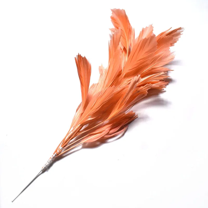 1 шт Натуральные Цветные гусиные перья, вечерние украшения, 30 см, перья, цветок для самостоятельного изготовления ювелирных изделий, свадебная брошь - Цвет: Bloodtooth