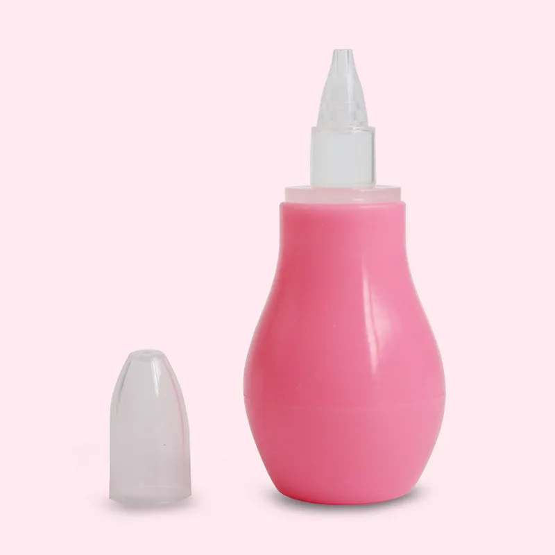 pink Силиконовый для новорожденных детей нос аспиратор для малышей нос очиститель младенческой вакуумный присоска мягкий очиститель с наконечником продукция по уходу за младенцами - Цвет: pink