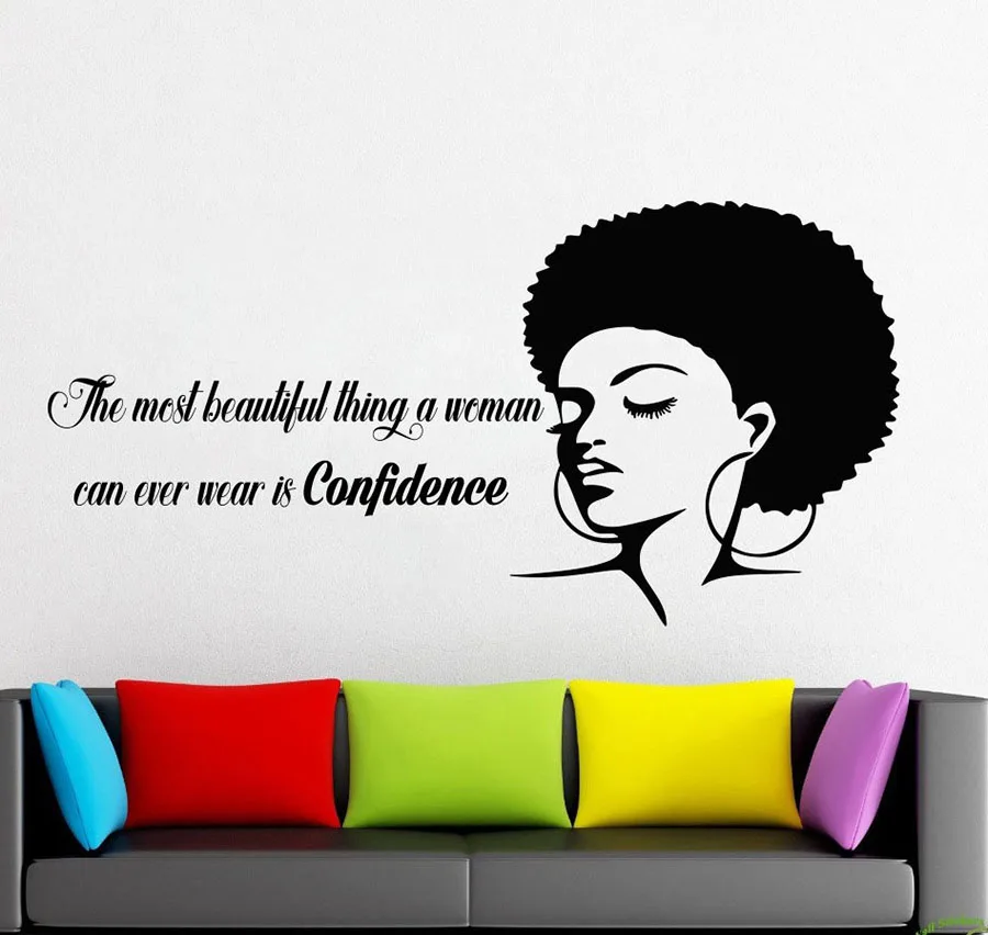 African Style Wall Decal Window Sticker Decor Beauty Salon Wall Decals