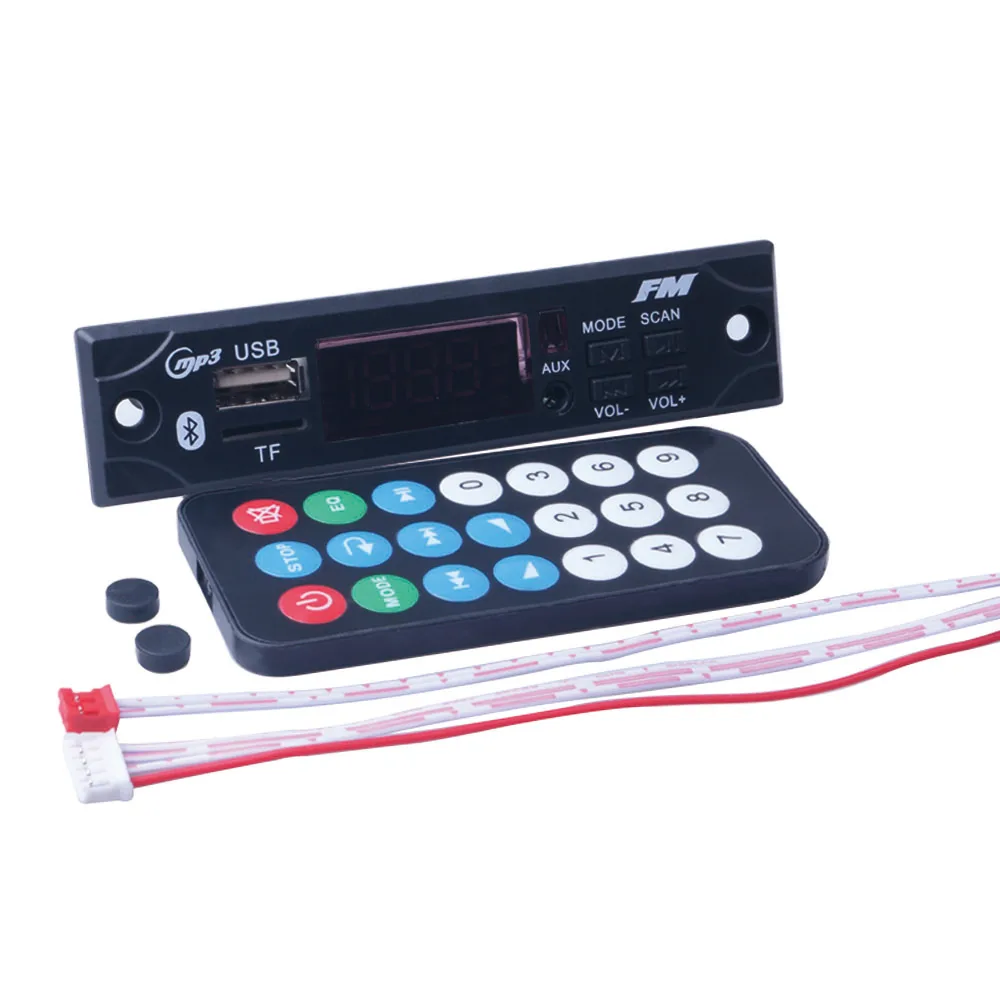 

Wireless Bluetooth 5V 12V MP3 WAV WMA Decoder Board MP3 Player Car Audio USB TF FM Radio Module with Remote Control For Car