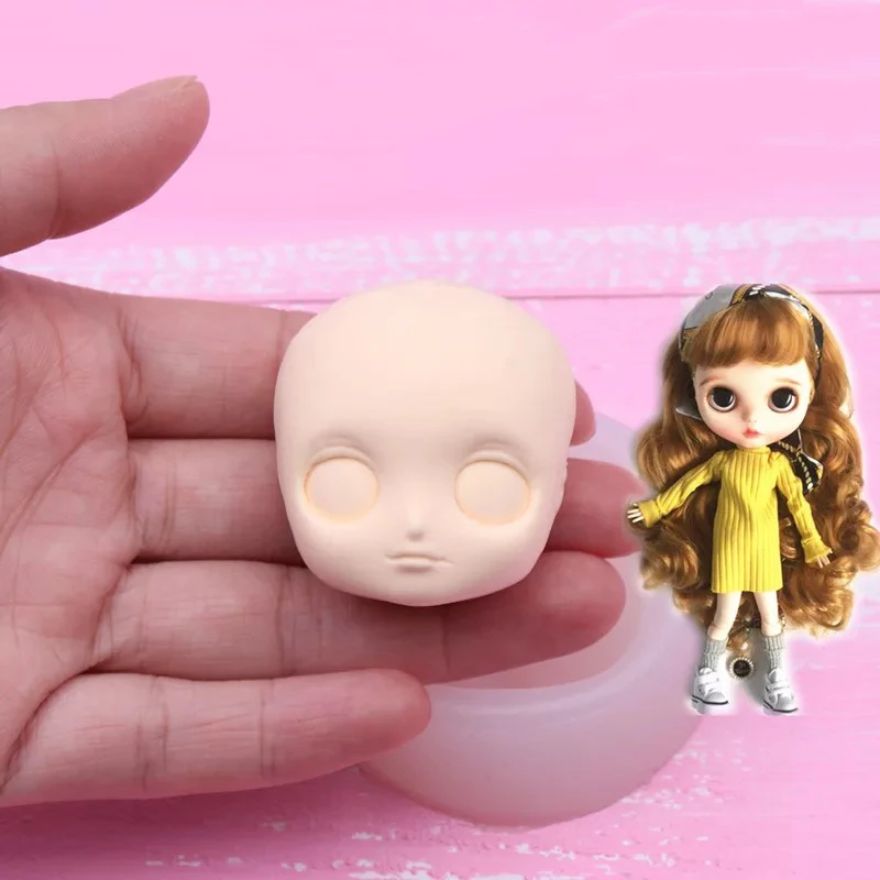 3D голова куклы плесень Blyth лицо шоколад из силиконовой формы леденец пудинг