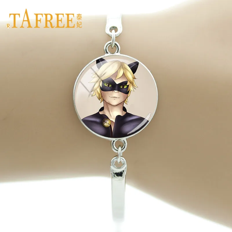 TAFREE Miraculous Ladybug And Black Cat Bracelet Figure Lady Bug Chain