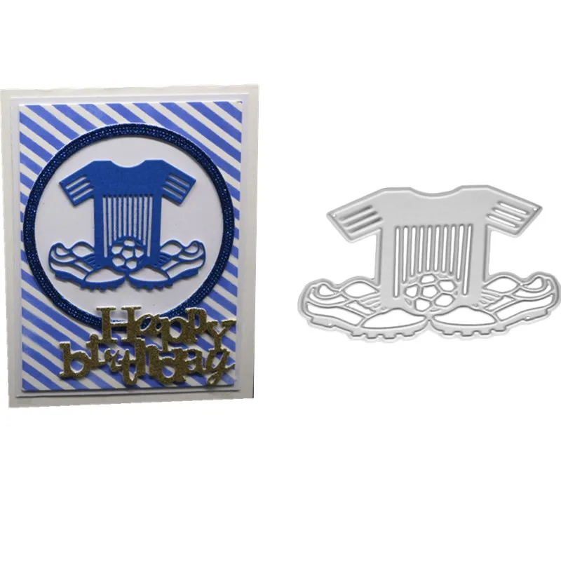 

Hemere Football Cloth shoe Etched dies Metal Cutting Dies Stencil for DIY Scrapbooking Paper Album Card Craft Embossing Dies Cut