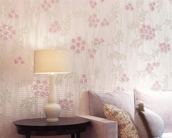

Beibehang Modern home background decoration 3D wallpaper environmental wallpaper Pink large flower living room wallpaper roll