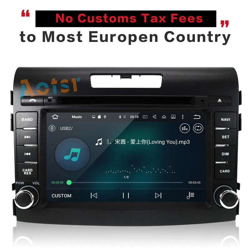 Top 2 din Car Radio dvd GPS Android 8.0 For Honda CRV 2012 2012 2014 2015 2016 CR-V Car Radio GPS Navigation PX5 4Gb+32G Octa-Core 5