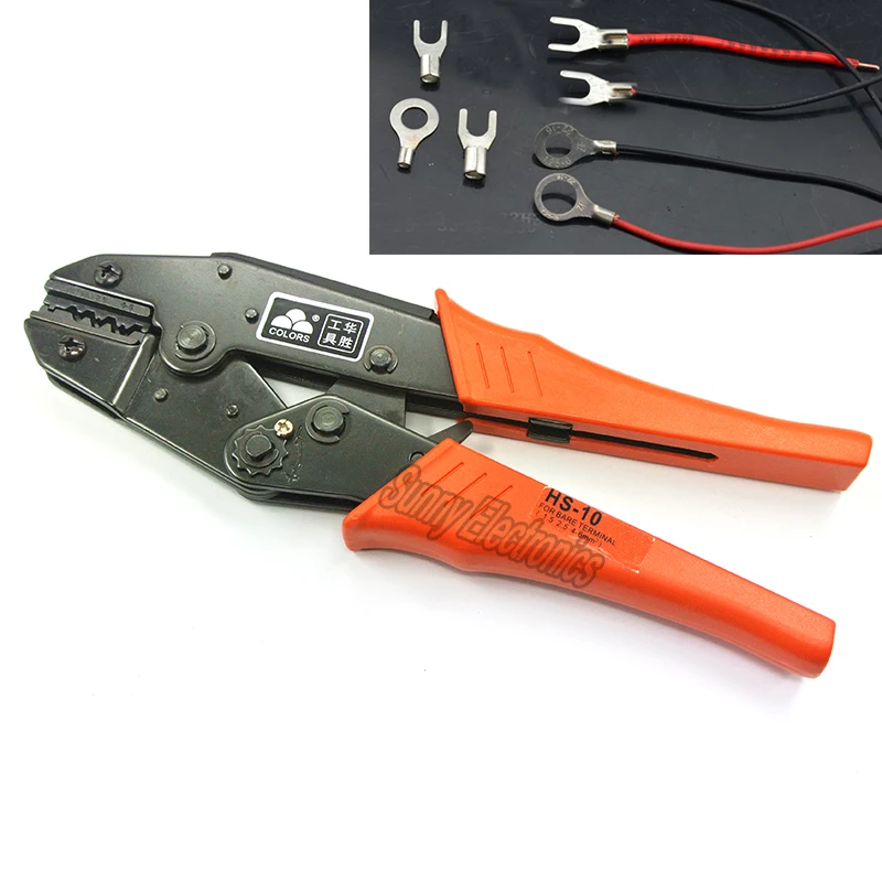 Non-Insulated Terminals Crimping Tool Plier Crimper 1.5-6.0mm2 AWG 16-10
