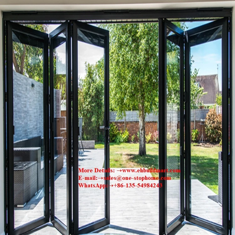 内部アルミニウムドアガーデン折りたたみドア オーストラリア標準アルミニウムプロファイル防音中古エクステリアフォールドドア販売用 Doors Aliexpress