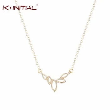 1Pcs Lovely Leaf Long Chain Pendant Necklace Geometric Leaves Necklaces Women Office Lady Fashion Jewelry Bijoux Gifts Collares