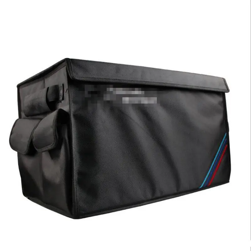 

Embroidery Foldable Trunk Storage Organizer Bag Box For BMW M sport Mercedes Benz Land Rover Audi Car Parts Interior Accessories