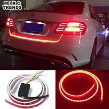120CM 150CM 335 LED RED Flow trunk Strip Light Car Turn Signal Tail Trunk LED Warning DRL Light Ice Blue Daytime Running Light