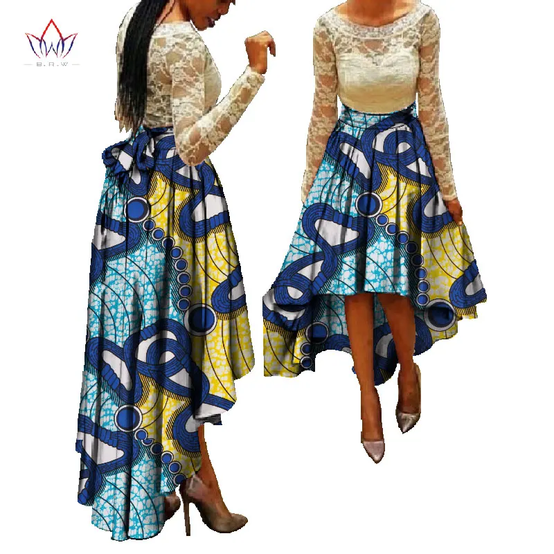 Стиль Африка юбка для Для женщин в африканском стиле фут изготовленный на заказ плиссированная юбка уникальный размера плюс Для женщин в африканском стиле Костюмы WY540 - Цвет: 6