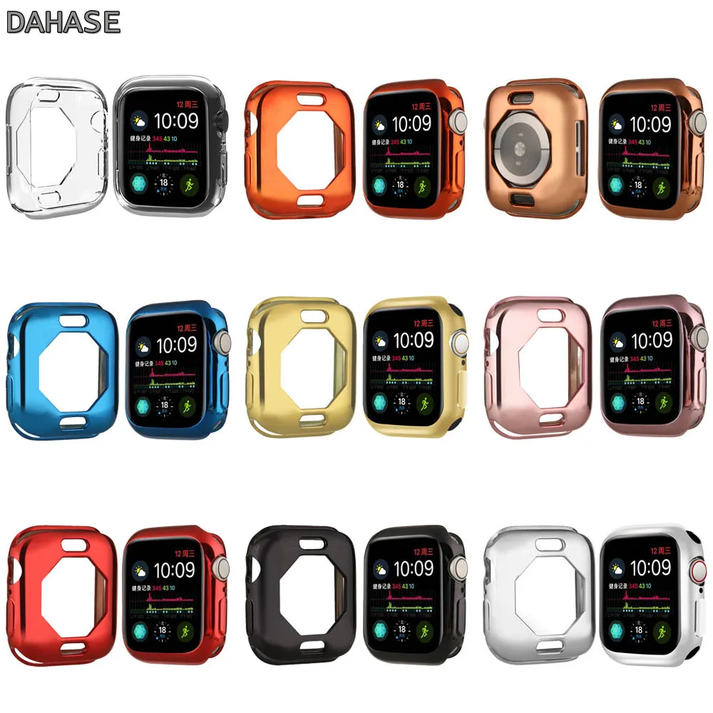 Ультратонкий Мягкий тонкий чехол для часов для Apple Watch Series 5 Series 4 44 мм 40 мм чехол все вокруг тпу защитное покрытие часов аксессуары