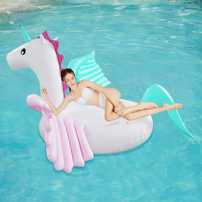 2018 Новый Дизайн гигантский rainbow Unicorn бассейна 250*220*165 см Pegasus Для женщин Одежда заплыва широкий надувные ездить -на воде игрушка piscina