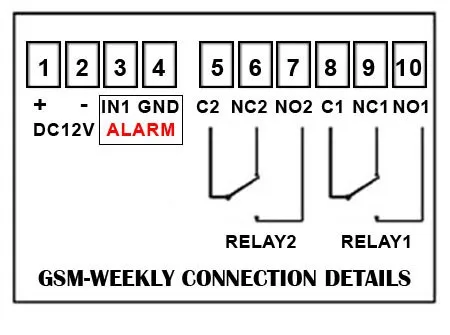 GSM-WEEKLY GSM реле дистанционный переключатель управление Лер Встроенные часы для 16 таймер автоматическая работа два реле управления