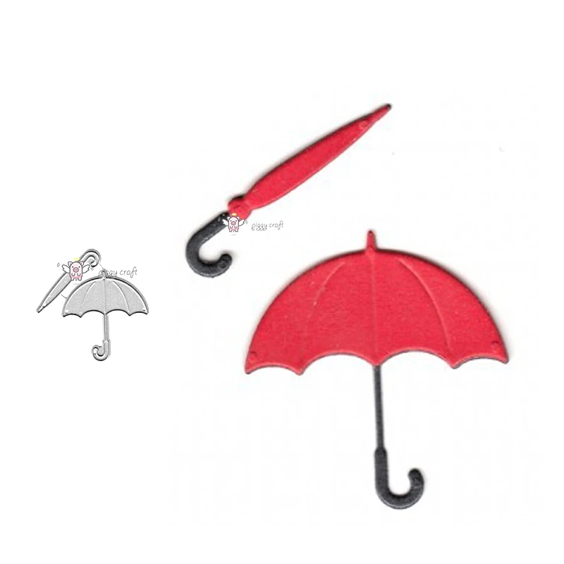 

Mmao Crafts Metal Steel Cutting Dies New Umbrella open and closed Stencil For DIY Scrapbooking Paper/photo Cards Embossing Dies