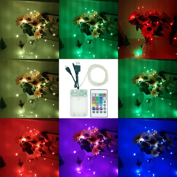 

Christmas lights LED copper battery box usb dual-use lights wedding landscape decorative lights outdoor creative marquee