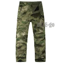 Военные мужские спортивные походные альпинистские охотничьи штаны из кожи акулы мягкие теплые флисовые штаны Военная Армейское снаряжение