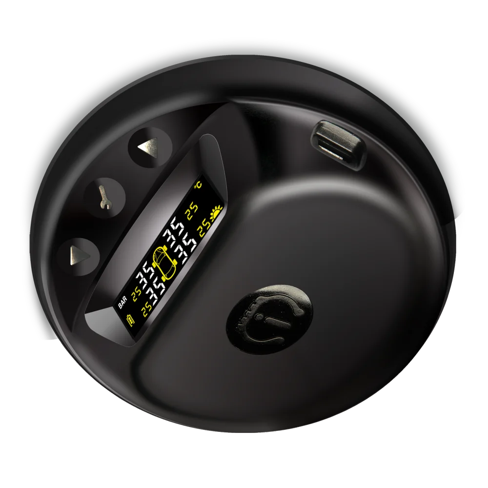 

CARCHET TPMS Car Tire Pressure Alarm Monitor System Display Intelligent Temperature Warning Fuel Save with 4 Sensors tpms