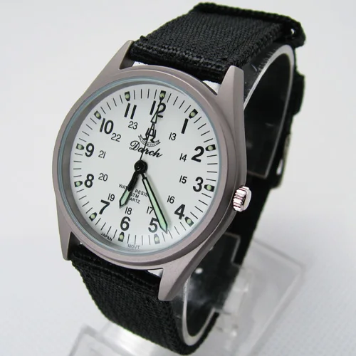 

nEW white Military Nightvision Canvas quartz womens watches white
