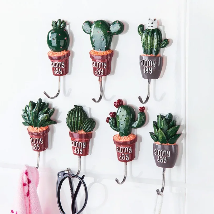 Buy Creative Cactus Wall Housekeeper Hooks For hanging
