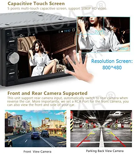Flash Deal Android 6.0 Car Autoradio Stereo touch screen  Din GPS Navigator Head Unit BACKUP/FRONT CAMERA Wifi support 4G OBD2 1080p Video 2