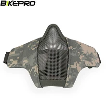 BIKEPRO Half Lower Face Metal Steel Net Mesh Head Guard Hunting Tactical Protective Paintball Mask Capacete Airsoft Acessorios!