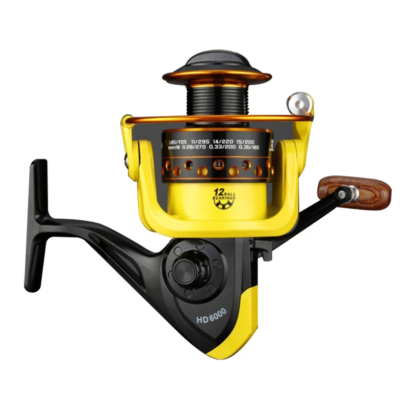 fishing reel HD1000-7000 Model Spinning Reel Aluminum Spool Fishing Reel Left Right Hand Exchange Fish Wheel Tackle Carp